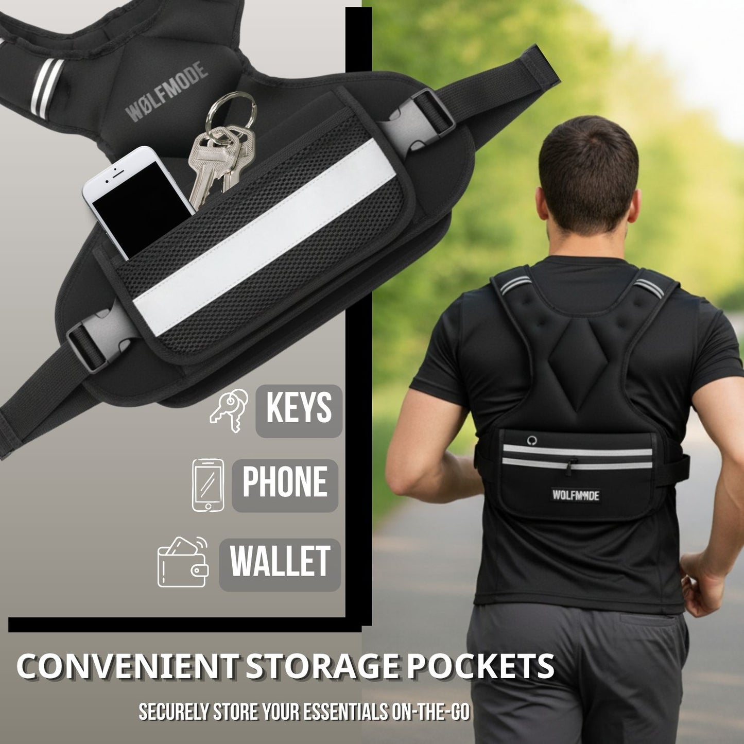  WØLFMODE Weighted Vest (11LB-20LB)