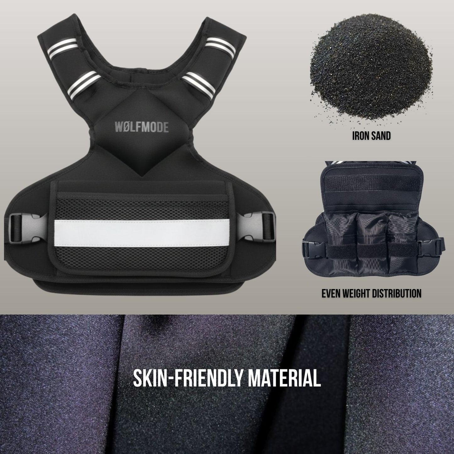  WØLFMODE Weighted Vest (11LB-20LB)
